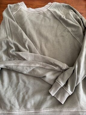 aerie Olive Green Crewneck Sweatshirt